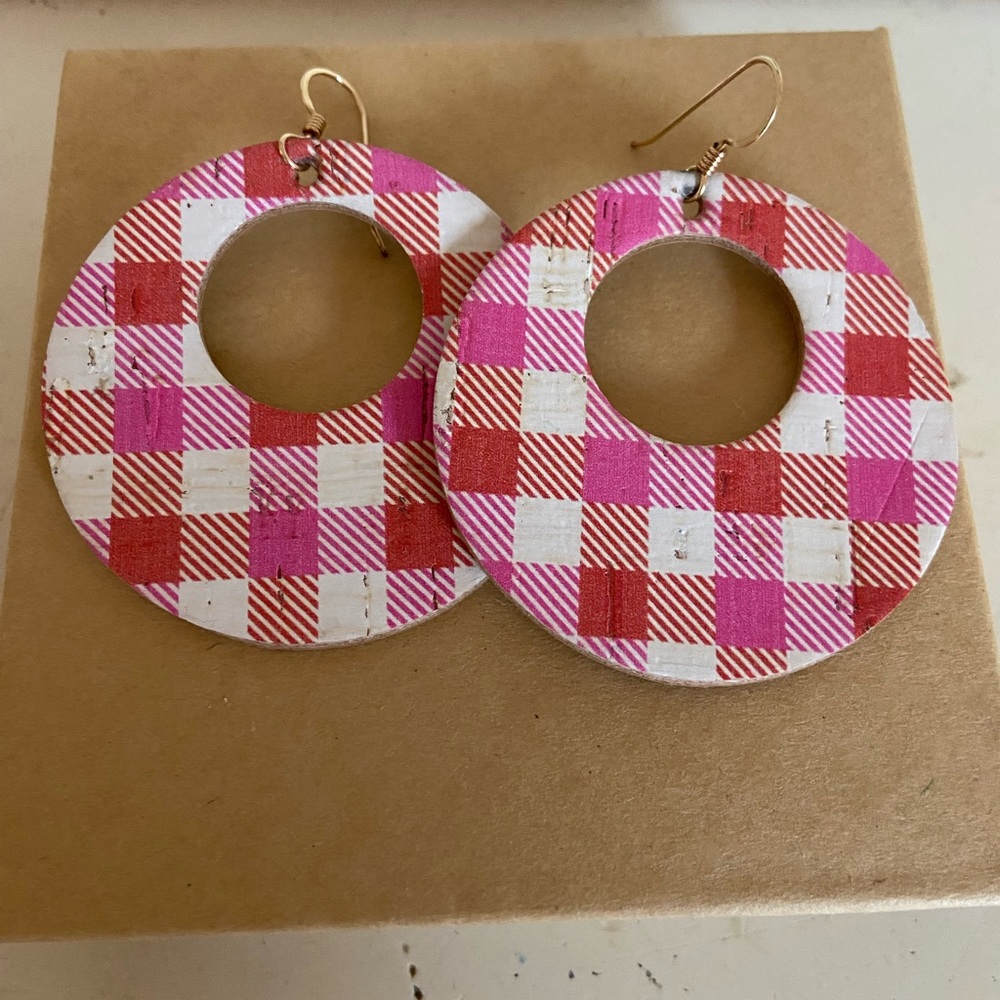 Cork statement earrings ❤️
